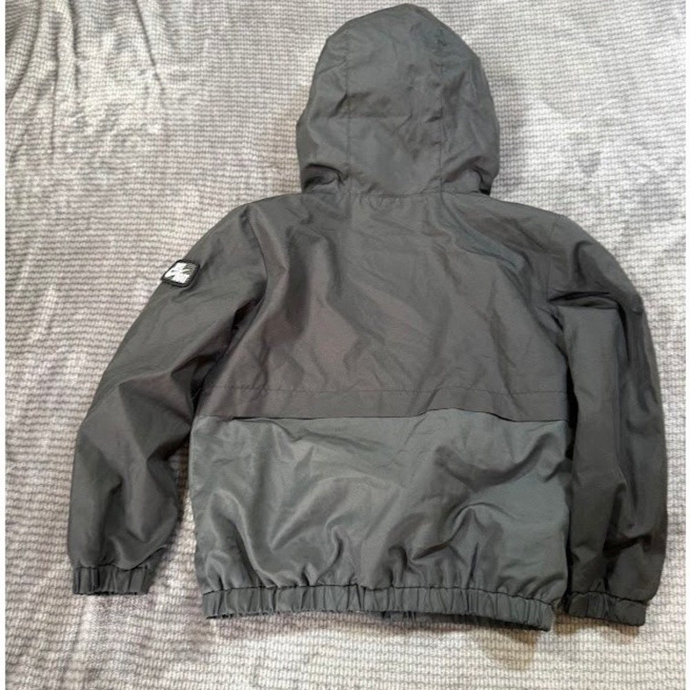 Nike Boys Windbreaker Jacket Black Orange Swoosh Zip Hooded Coat 4T H889-G8N - Picture 4 of 6
